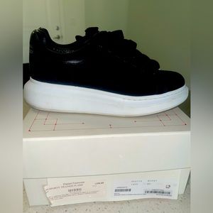 Authentic Alexander McQueen Oversized Velvet Trainers
